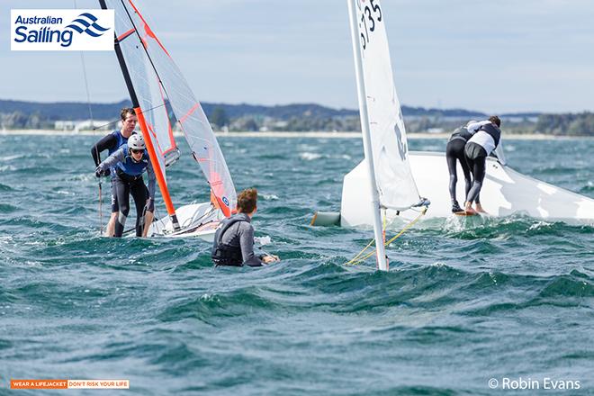29ers Negotiating Day 3 of the NSW Youth Championships © Robin Evans